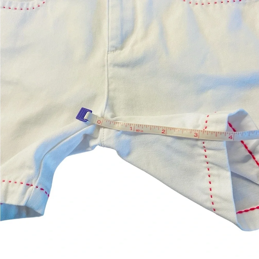 Masters Collection White Cotton Shorts with Pink Accents & Masters Logo SZ 4T